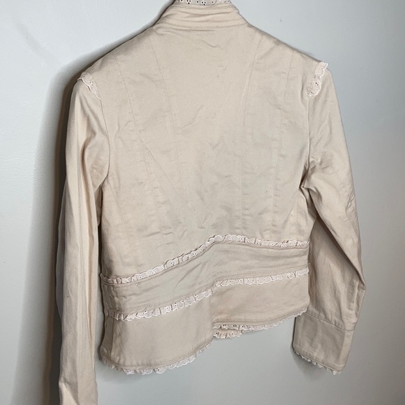 Soda Blu Tan eyelet lace military style jacket - Picture 4 of 8